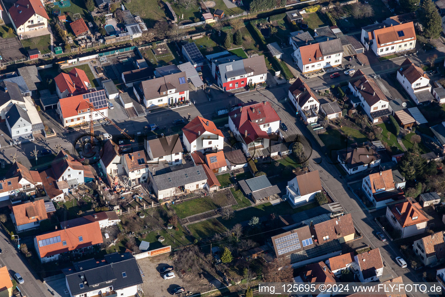 Drone recording of Kandel in the state Rhineland-Palatinate, Germany