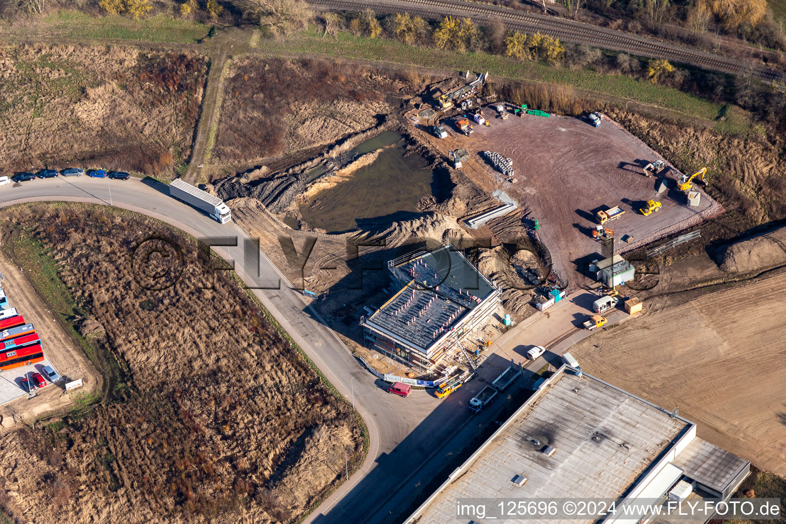 New building for the Federal Police in Kandel in the state Rhineland-Palatinate, Germany