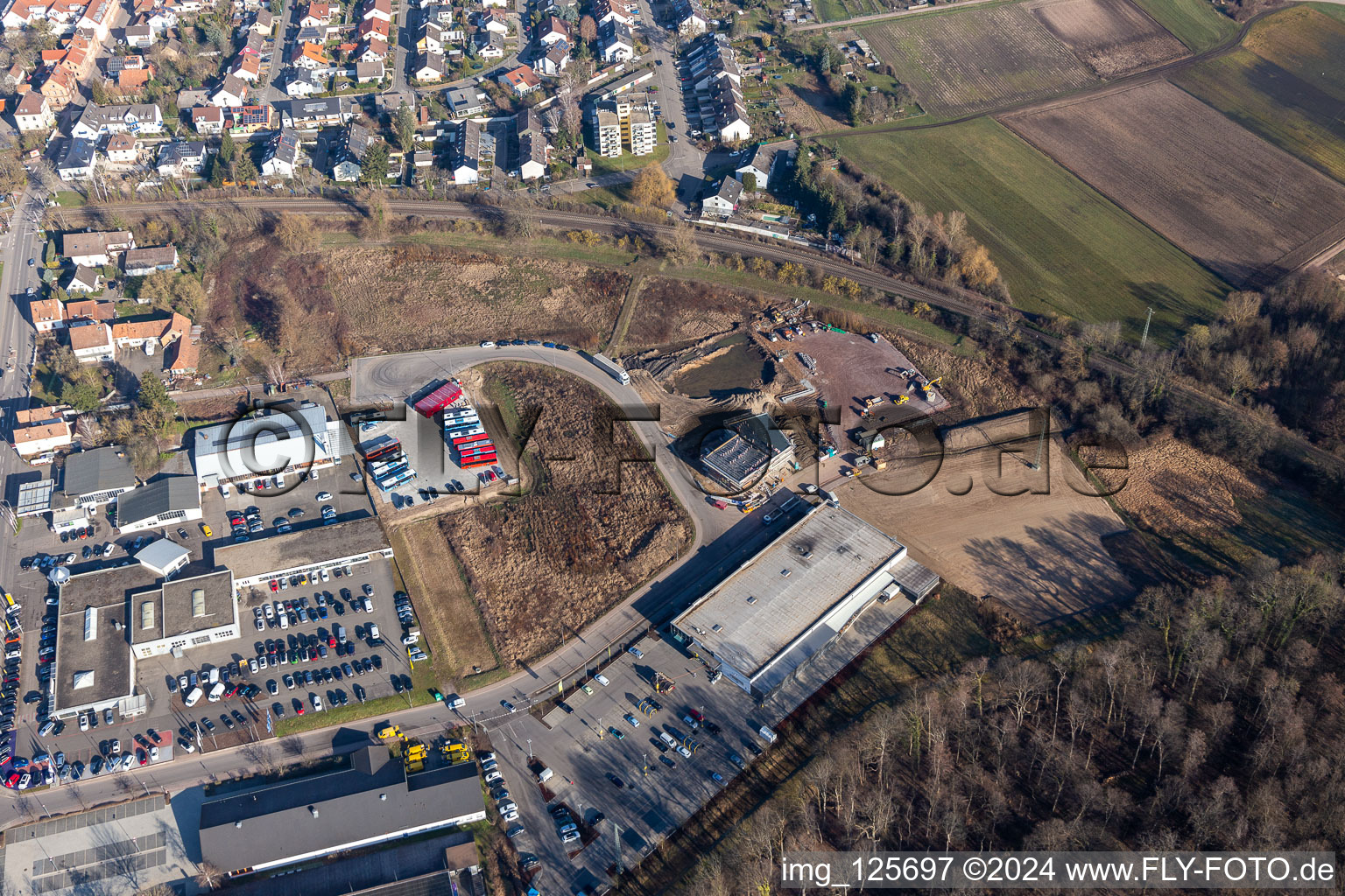 Drone image of Kandel in the state Rhineland-Palatinate, Germany