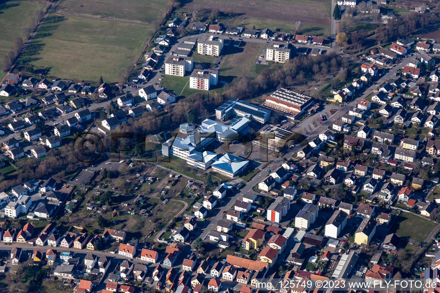 PAMINA School Center in the district Herxheim in Herxheim bei Landau in the state Rhineland-Palatinate, Germany