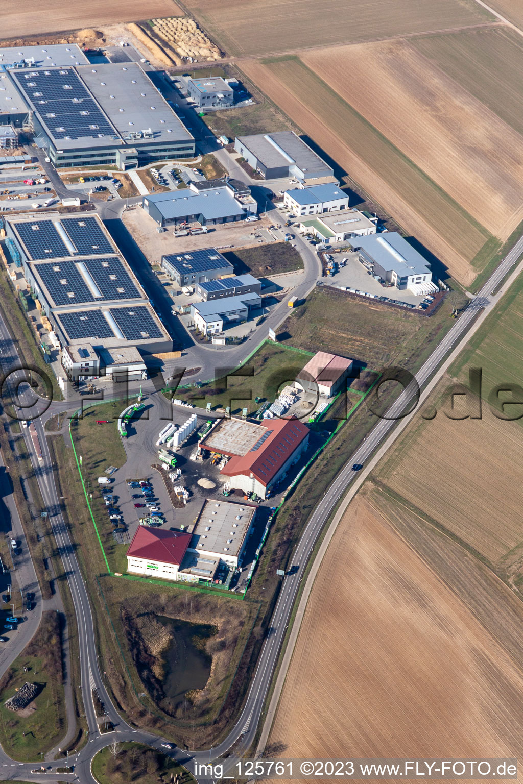 Business Park West III in the district Herxheim in Herxheim bei Landau in the state Rhineland-Palatinate, Germany