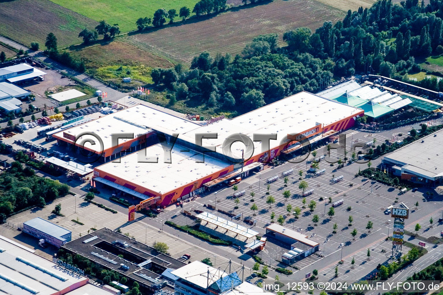 Hornbach hardware store in the industrial area Bruchwiesenstr in Bornheim in the state Rhineland-Palatinate, Germany