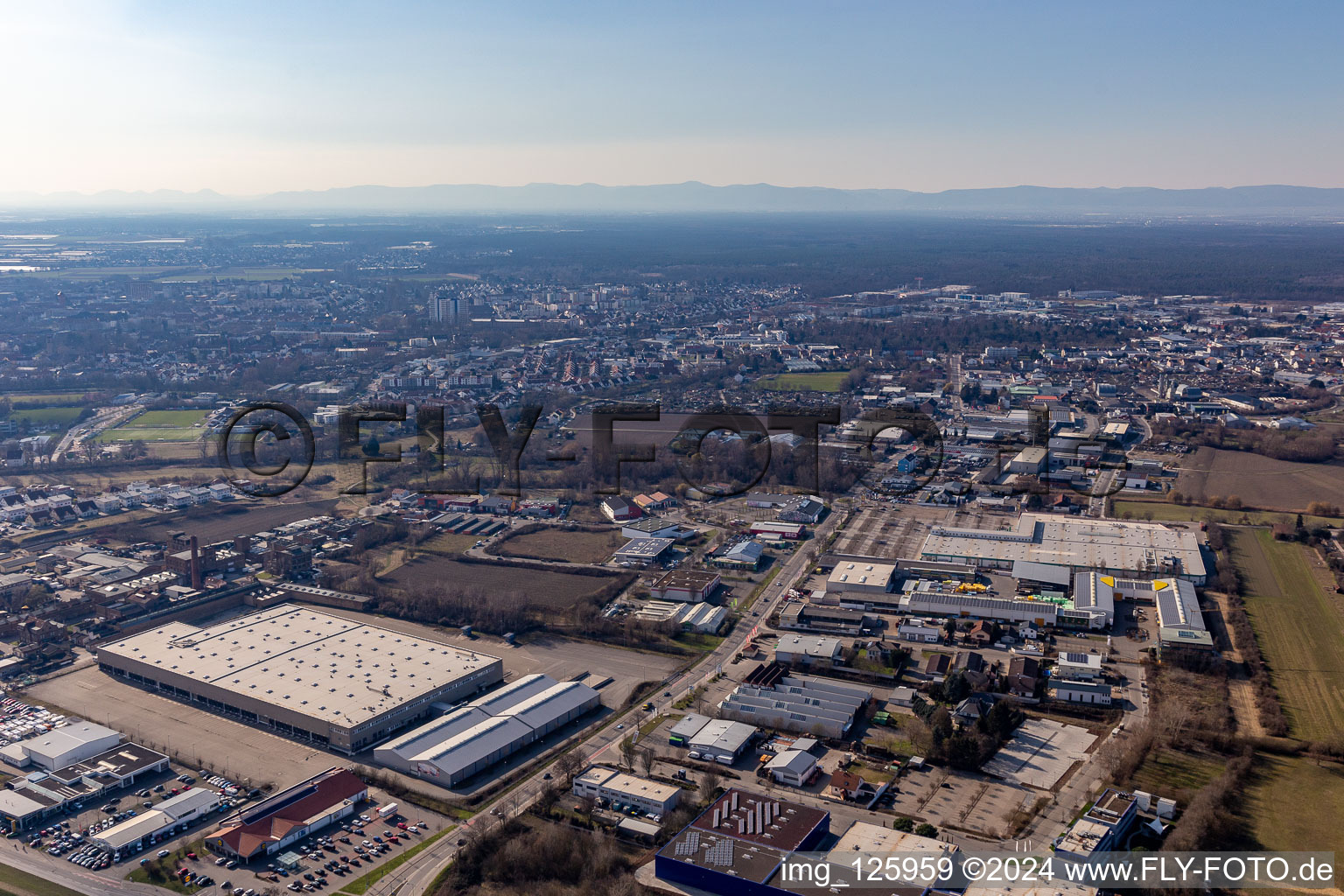 Auestrasse industrial area, Lidl Commerce warehouse in the district Ludwigshof in Speyer in the state Rhineland-Palatinate, Germany