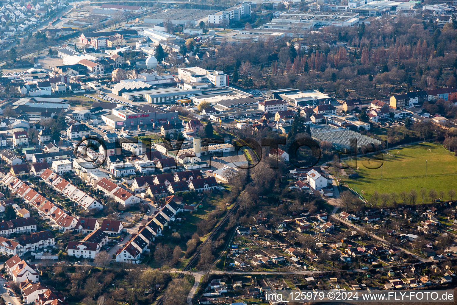 Aerial photograpy of Former Promarkt site Am Rabensteinerweg in Speyer in the state Rhineland-Palatinate, Germany