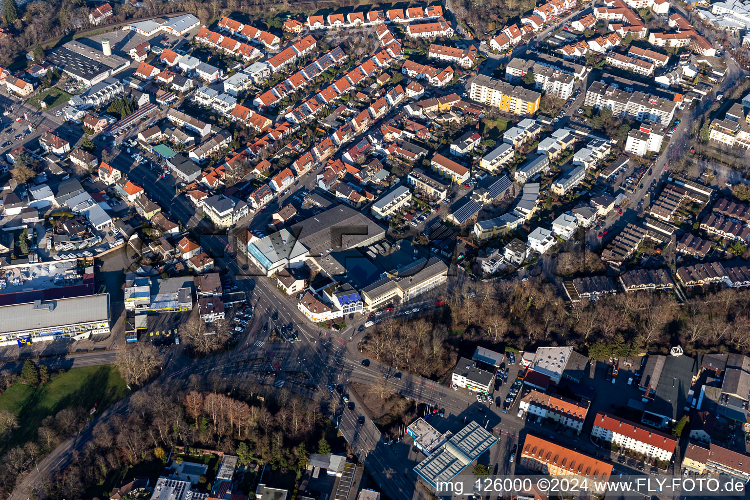 Junction Bahnhofstrasse/ Wormser Landstr in Speyer in the state Rhineland-Palatinate, Germany