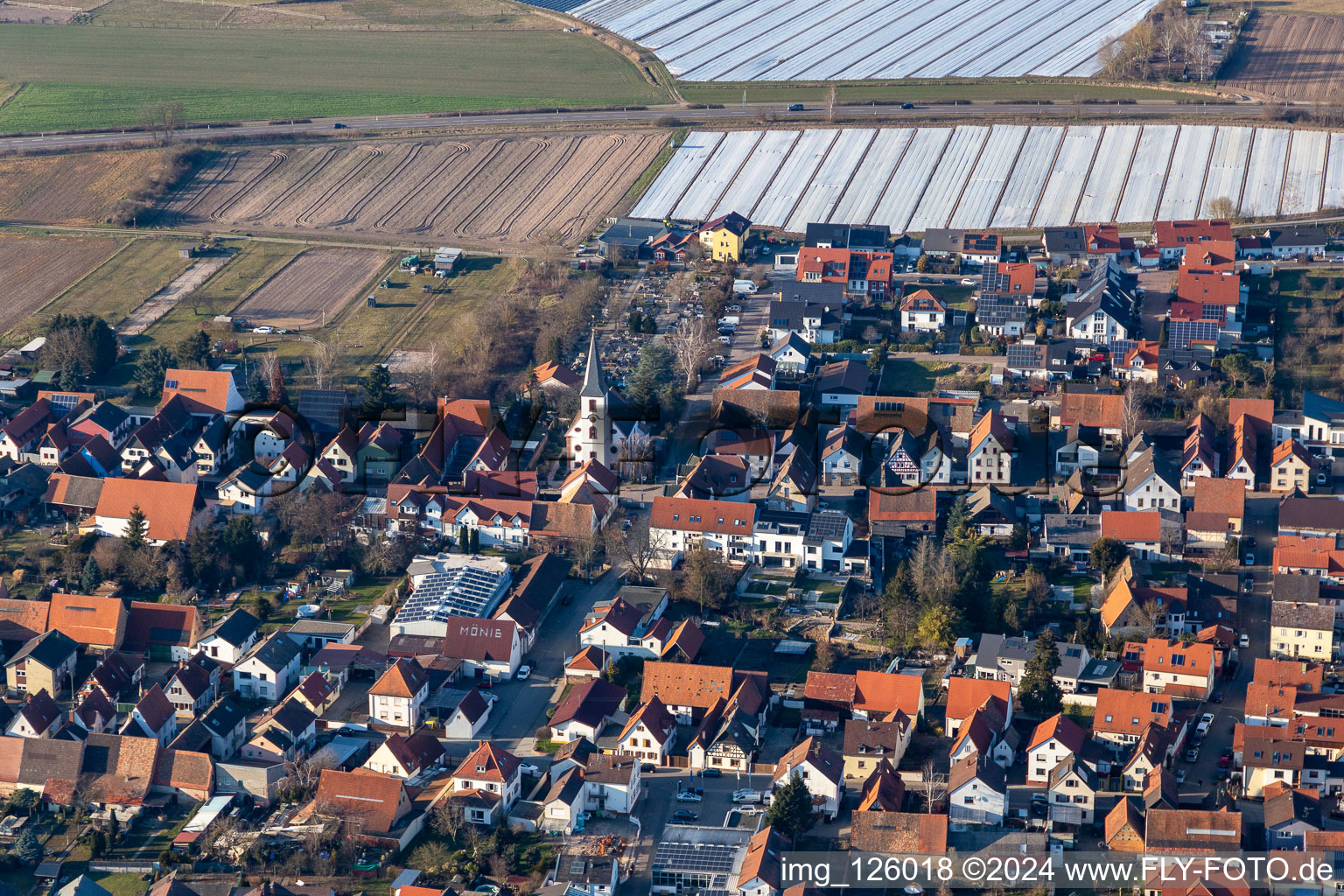 Catholic Church of St. Martin in Hanhofen in the state Rhineland-Palatinate, Germany