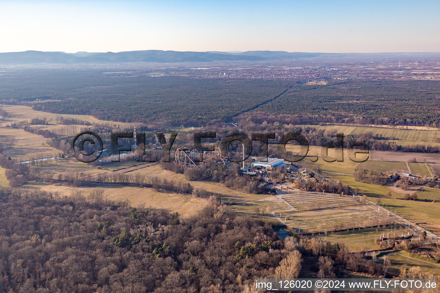 Holiday park during the winter and corona break in Haßloch in the state Rhineland-Palatinate, Germany