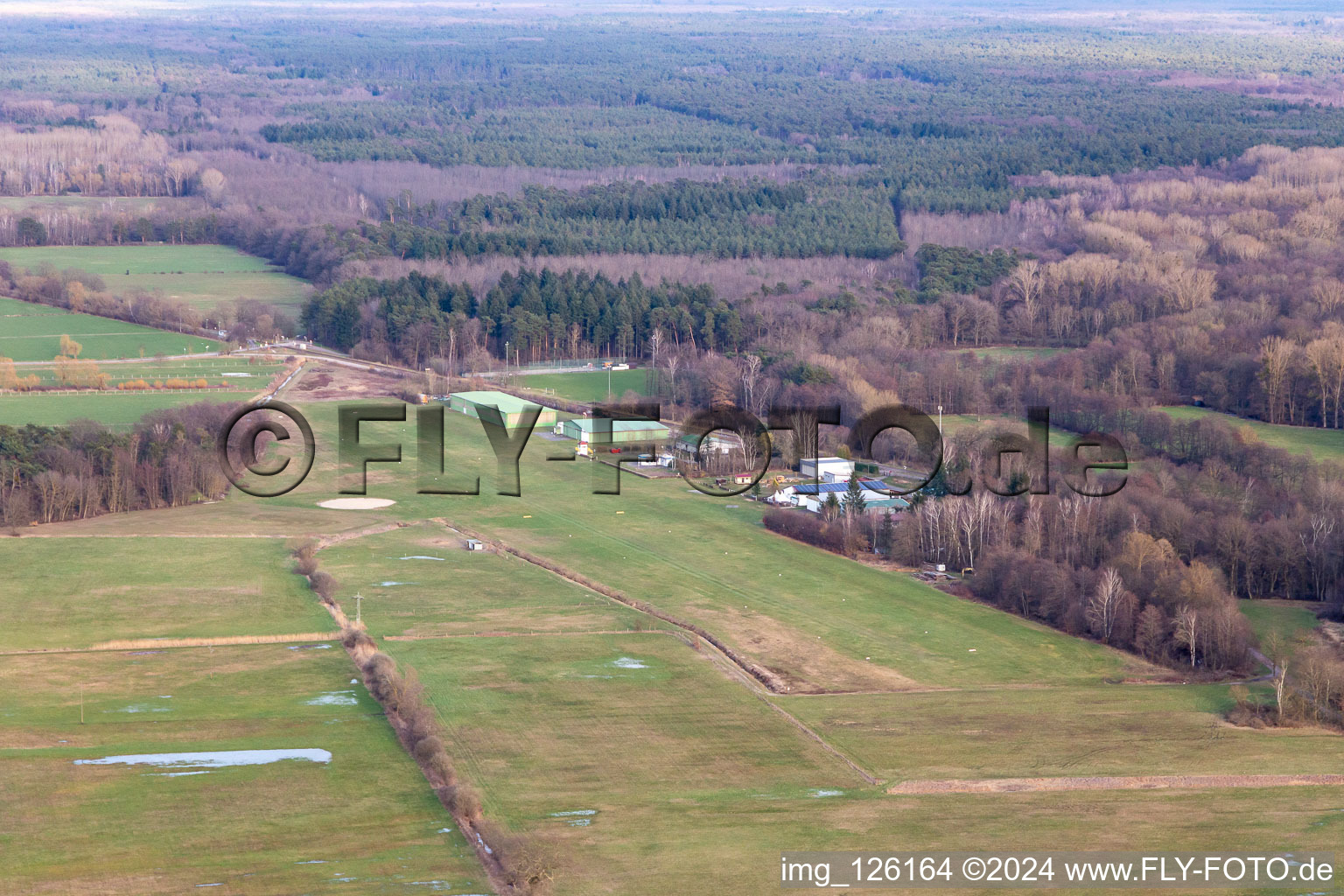 EDRO Airport in Schweighofen in the state Rhineland-Palatinate, Germany