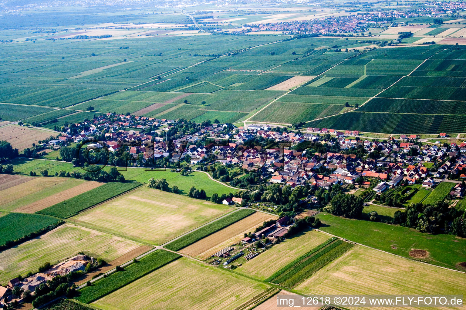 Altdorf in the state Rhineland-Palatinate, Germany viewn from the air