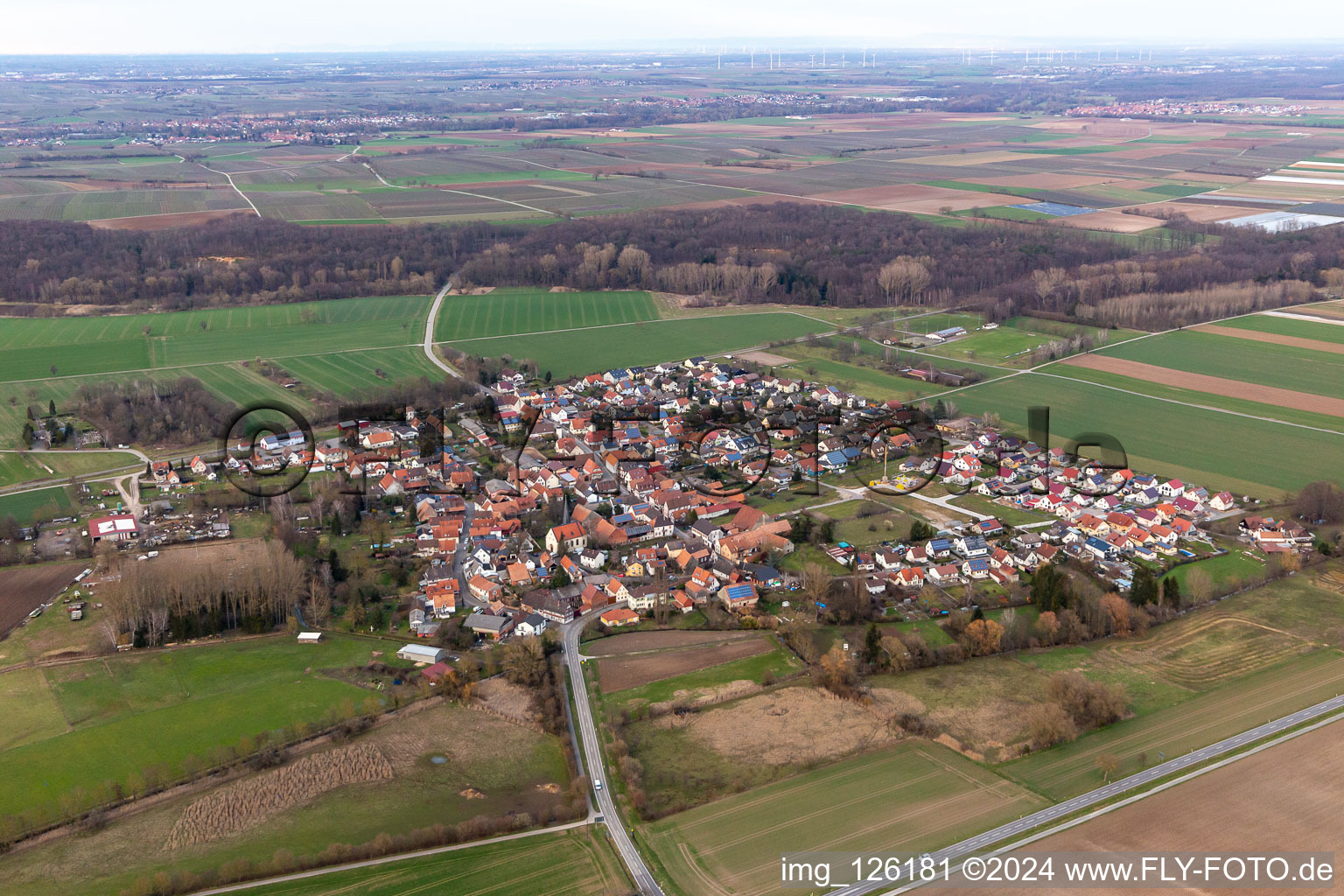 Barbelroth in the state Rhineland-Palatinate, Germany out of the air