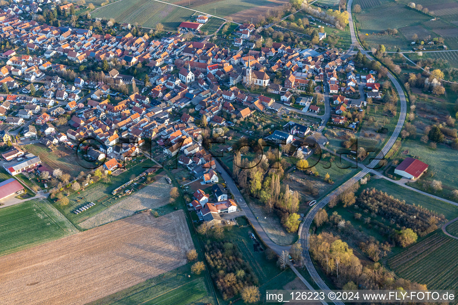 Churches in Göcklingen in the state Rhineland-Palatinate, Germany