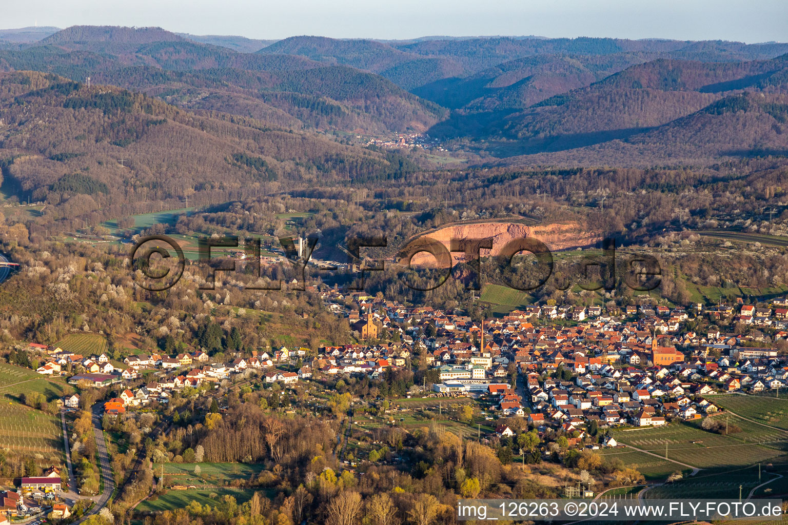 In front of the quarry in Albersweiler in the state Rhineland-Palatinate, Germany