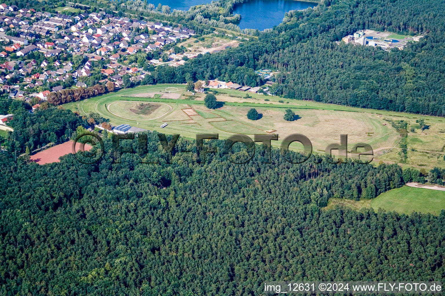 Aerial view of Haßloch in the state Rhineland-Palatinate, Germany