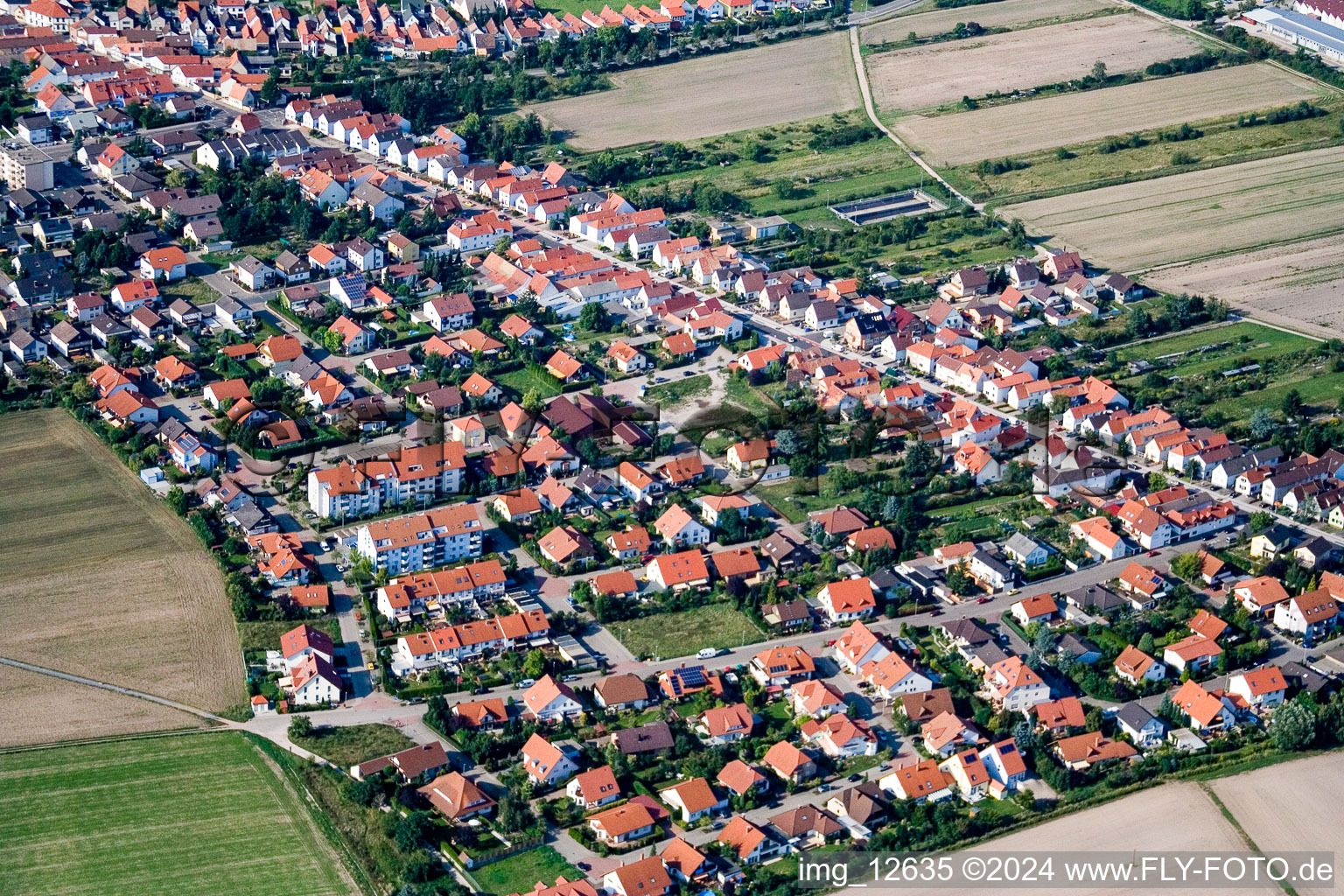 Haßloch in the state Rhineland-Palatinate, Germany out of the air