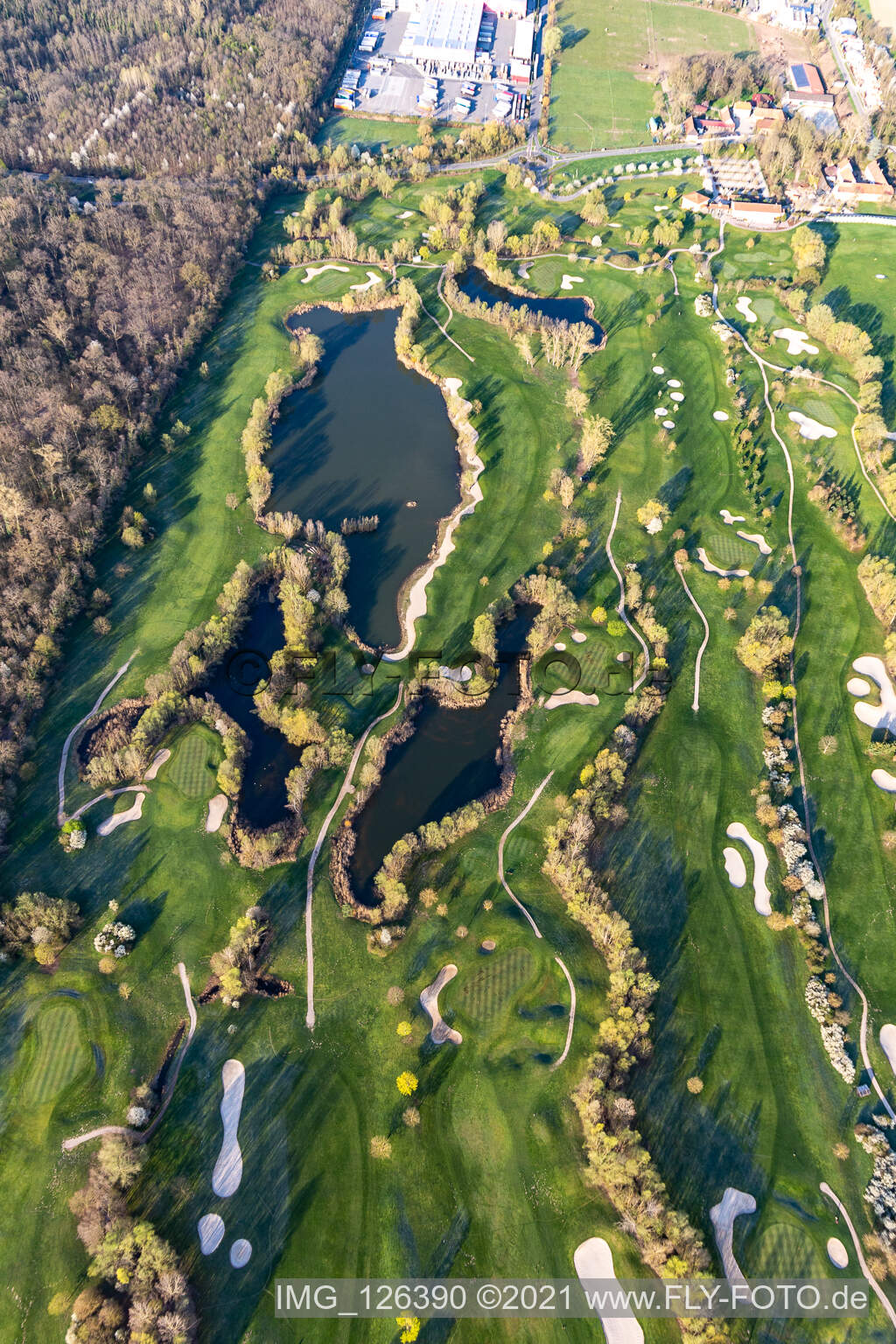 Landgut Dreihof golf course - GOLF Absolute in Essingen in the state Rhineland-Palatinate, Germany from above