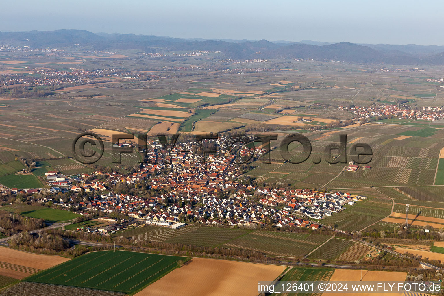 Insheim in the state Rhineland-Palatinate, Germany out of the air