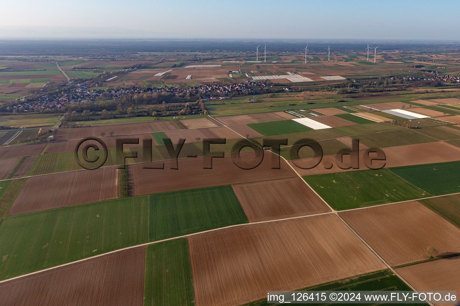 Drone recording of Winden in the state Rhineland-Palatinate, Germany