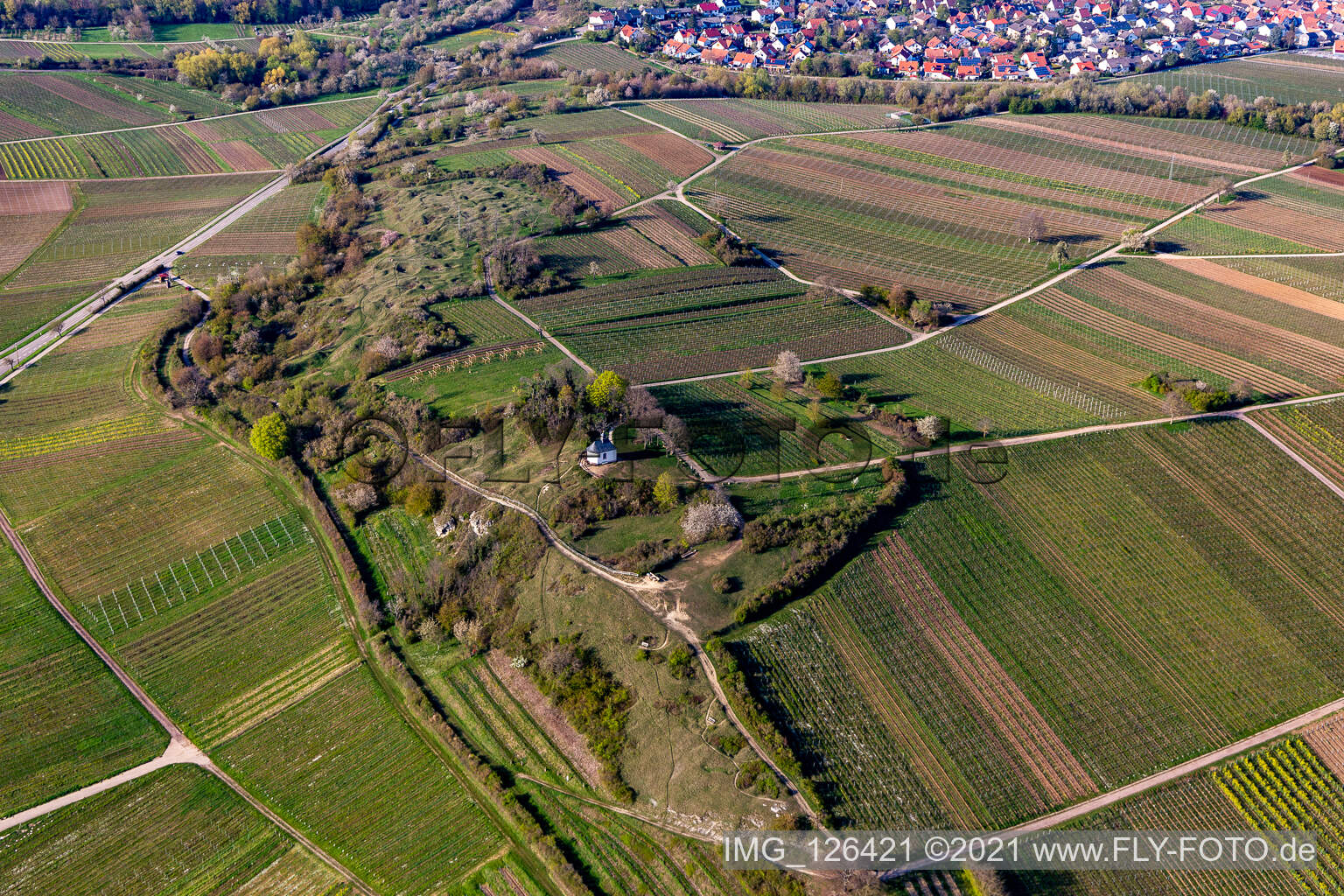 Little Kalmit Chapel in Ilbesheim bei Landau in der Pfalz in the state Rhineland-Palatinate, Germany