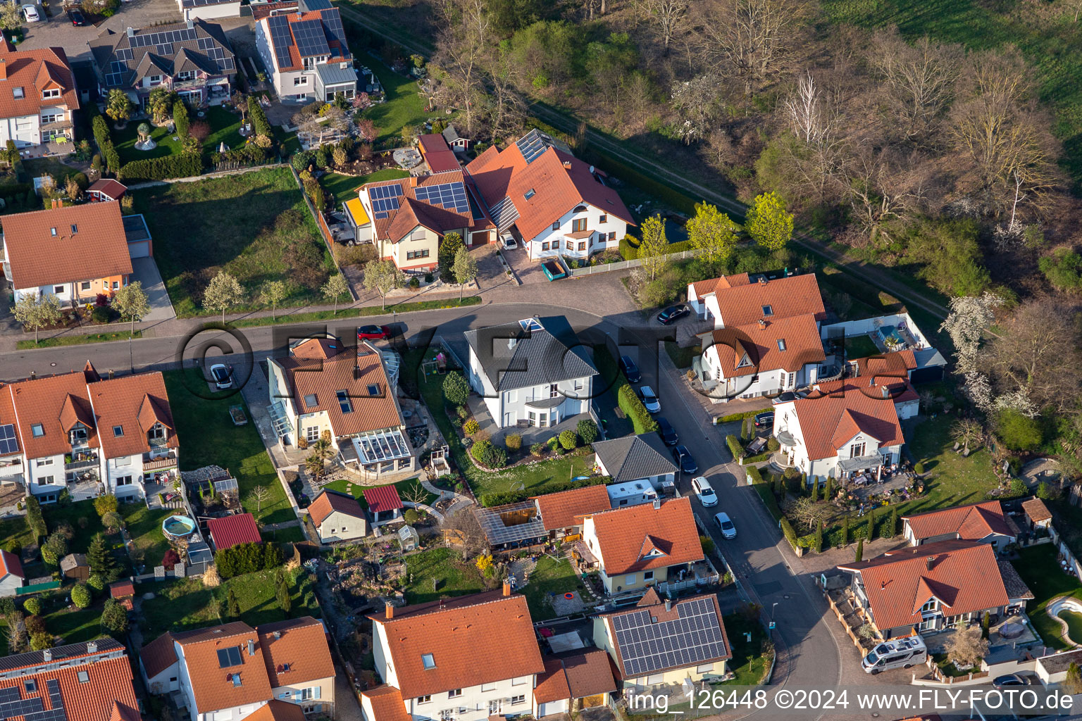 Robert-Koch-Strasse in Bellheim in the state Rhineland-Palatinate, Germany