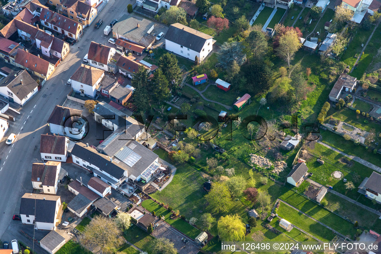 Aerial view of Holidays in a trailer in Kandel in the state Rhineland-Palatinate, Germany