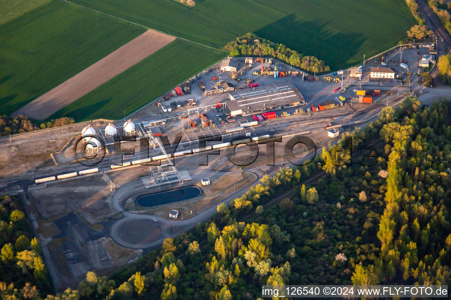 Compressor Stadium and pumping station for natural gas of Rhone Gaz in Herrlisheim in Grand Est, France