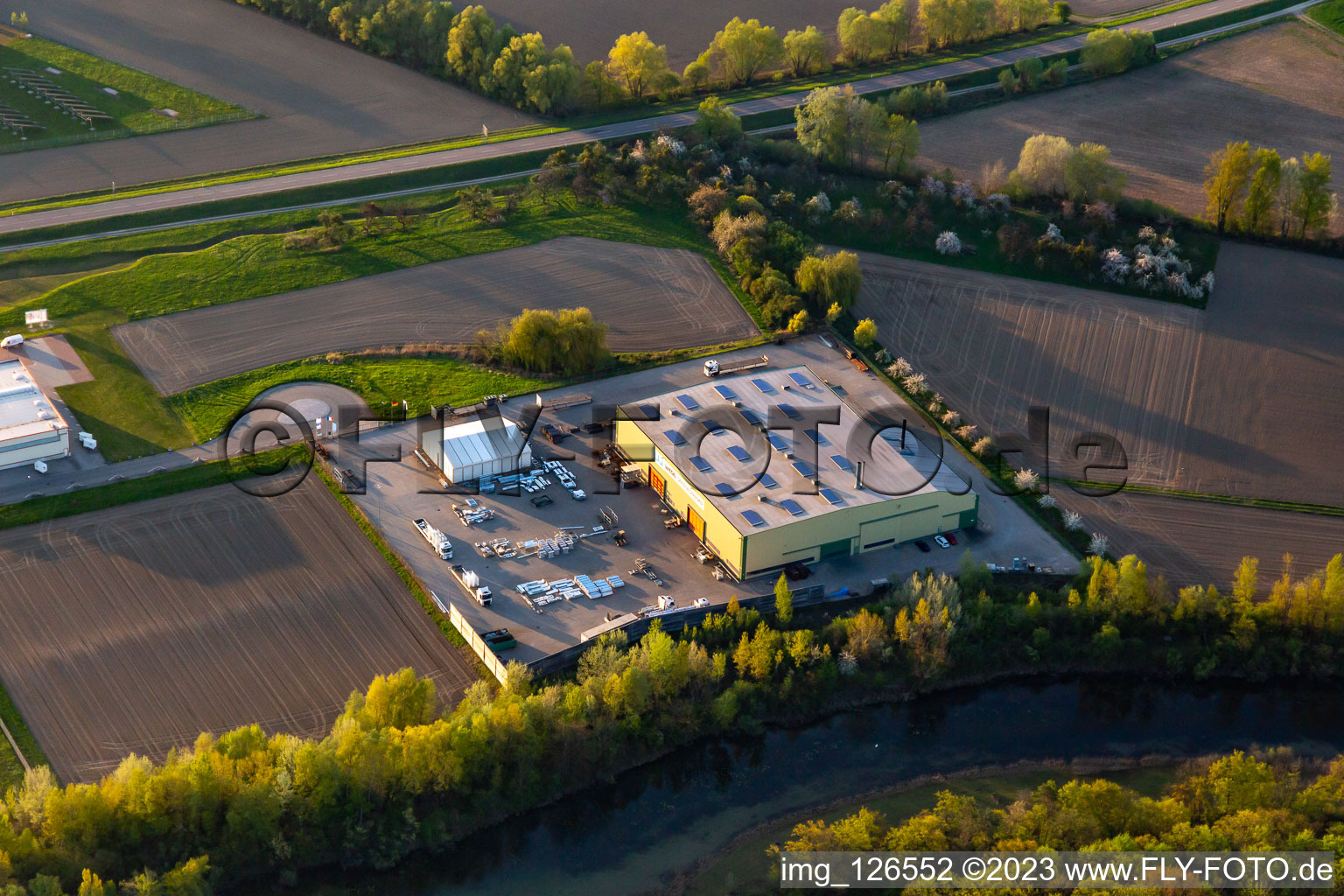 Company grounds and facilities of Wiegel Rheinau Feuerverzinken GmbH & Co KG in Freistett in the state Baden-Wuerttemberg, Germany