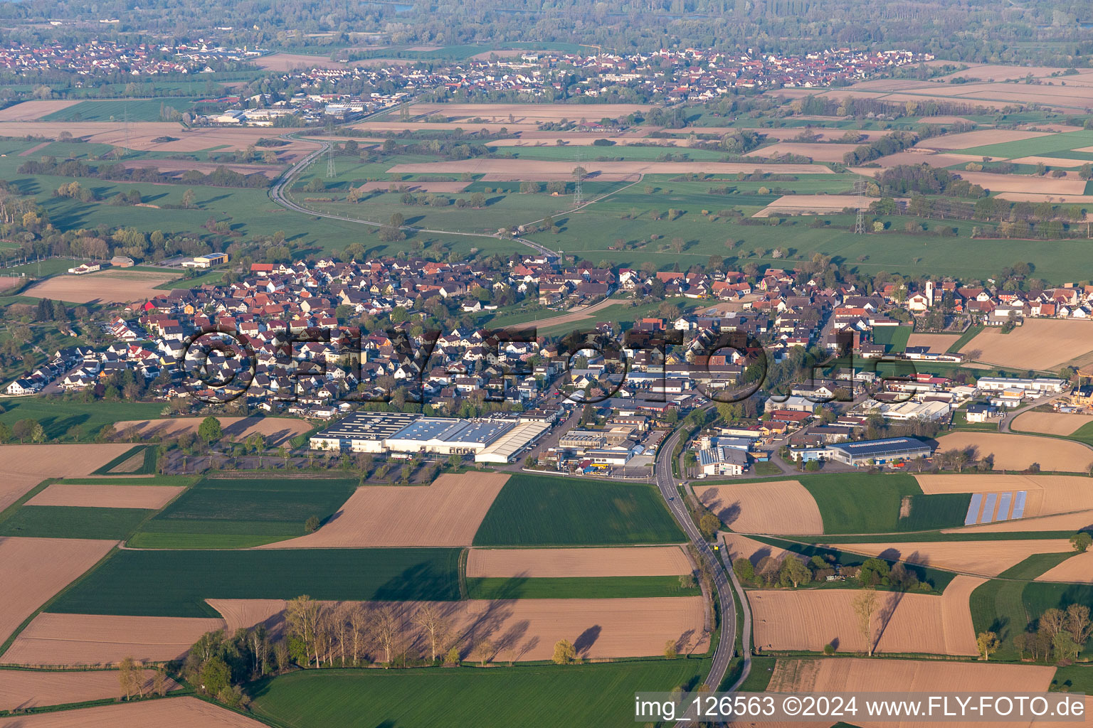 District Eckartsweier in Willstätt in the state Baden-Wuerttemberg, Germany