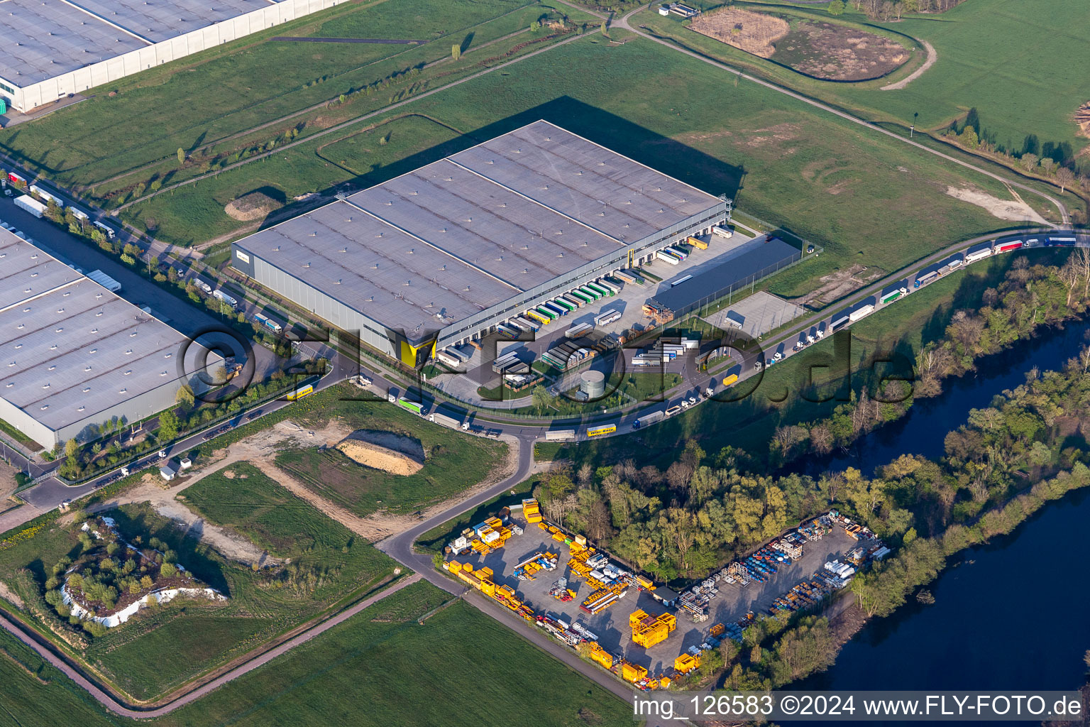 Company grounds and facilities of DSV Road GmbH, Lahr Logistics, pellets2go, ARGE BSA Lahr in Lahr/Schwarzwald in the state Baden-Wurttemberg, Germany