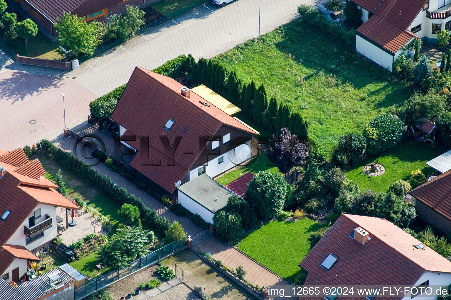 Haßloch in the state Rhineland-Palatinate, Germany from the drone perspective