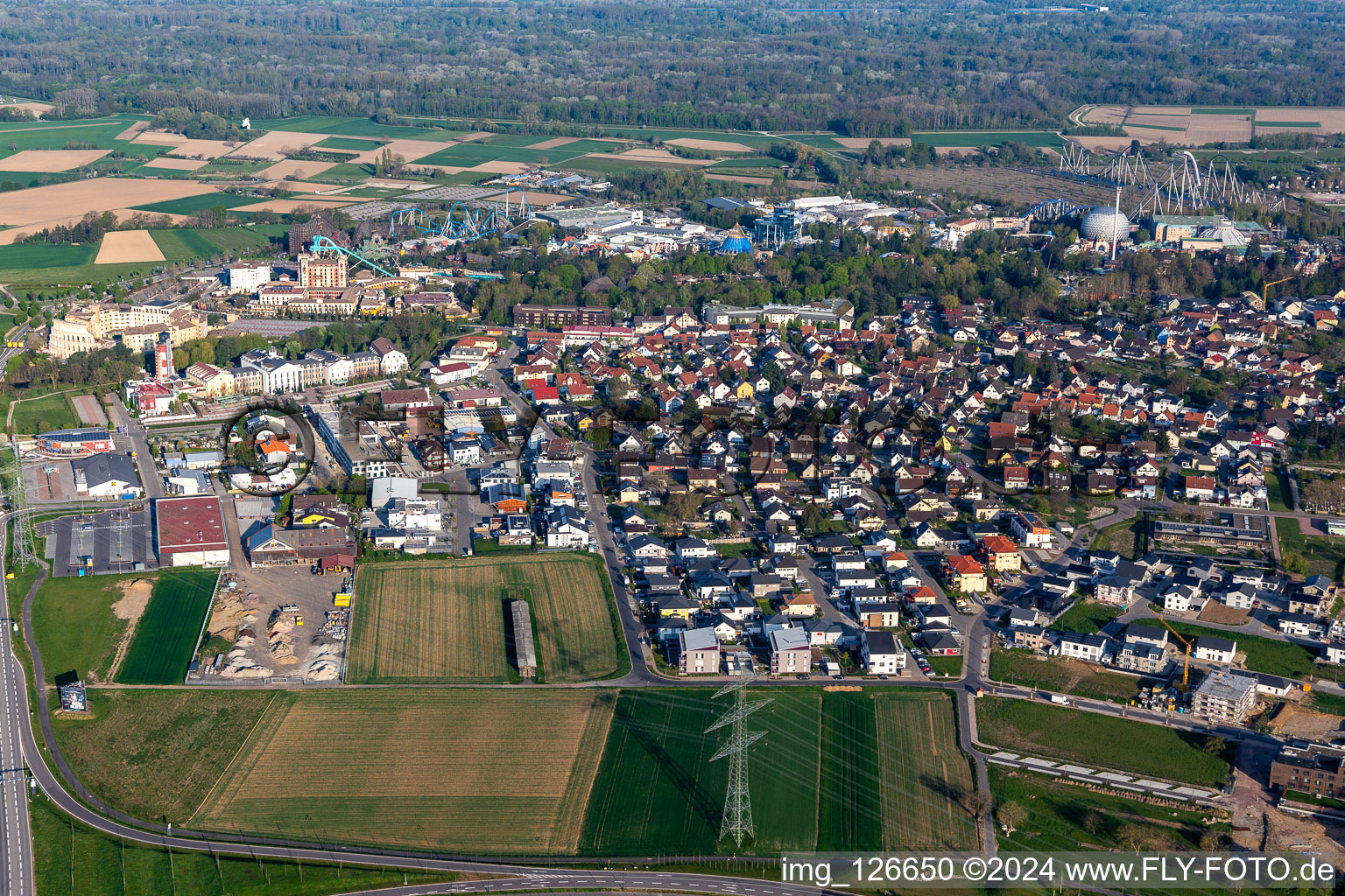 Locked down Leisure-Park Europa Park in Rust in the state Baden-Wuerttemberg, Germany