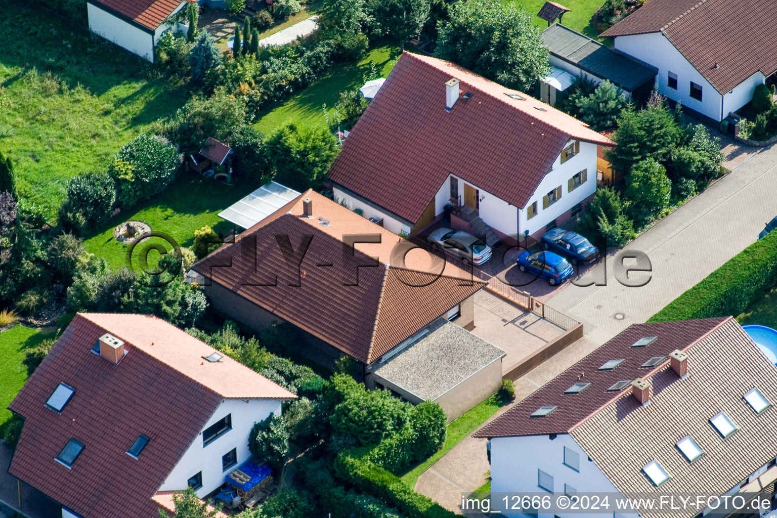 Haßloch in the state Rhineland-Palatinate, Germany from the drone perspective