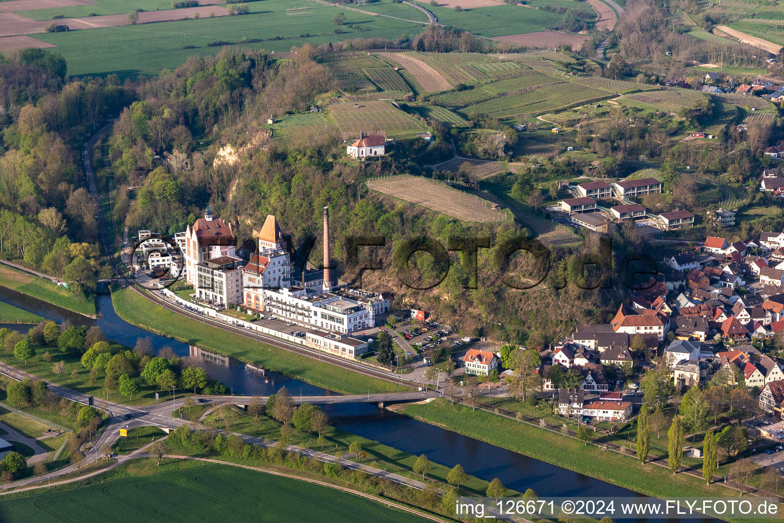 Römerbräu bars in Riegel am Kaiserstuhl in the state Baden-Wuerttemberg, Germany