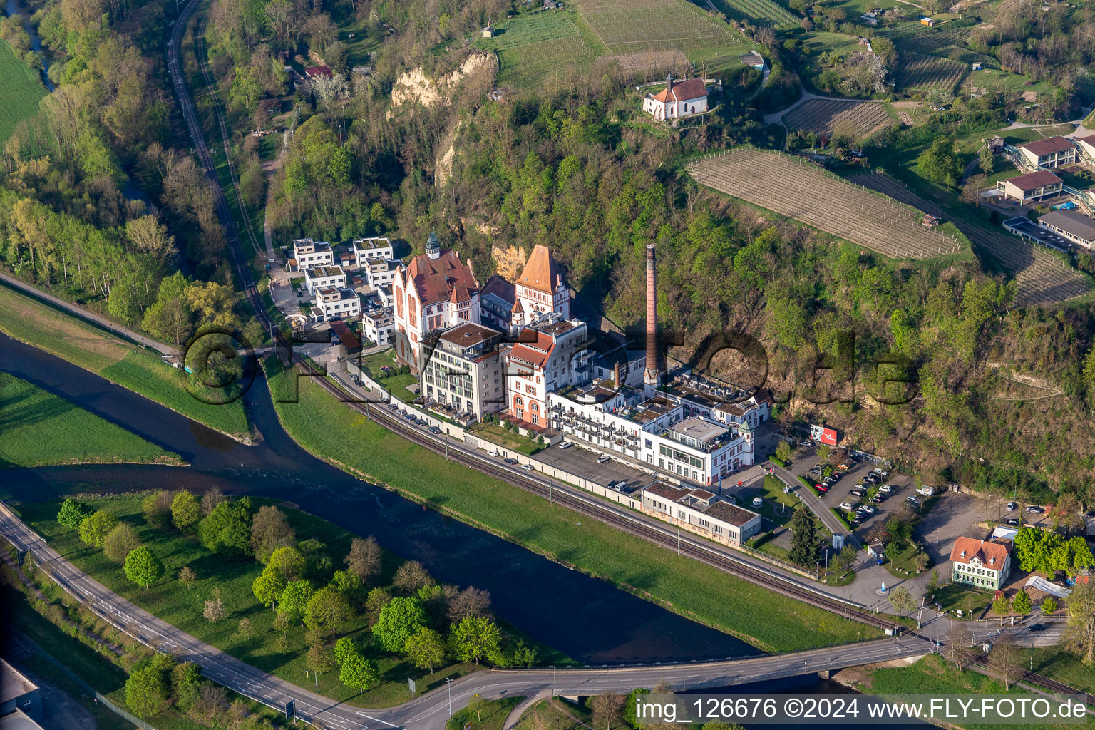 Kunstmuseum Messmer Foundation at the banks of the river Elz in Riegel am Kaiserstuhl in the state Baden-Wurttemberg