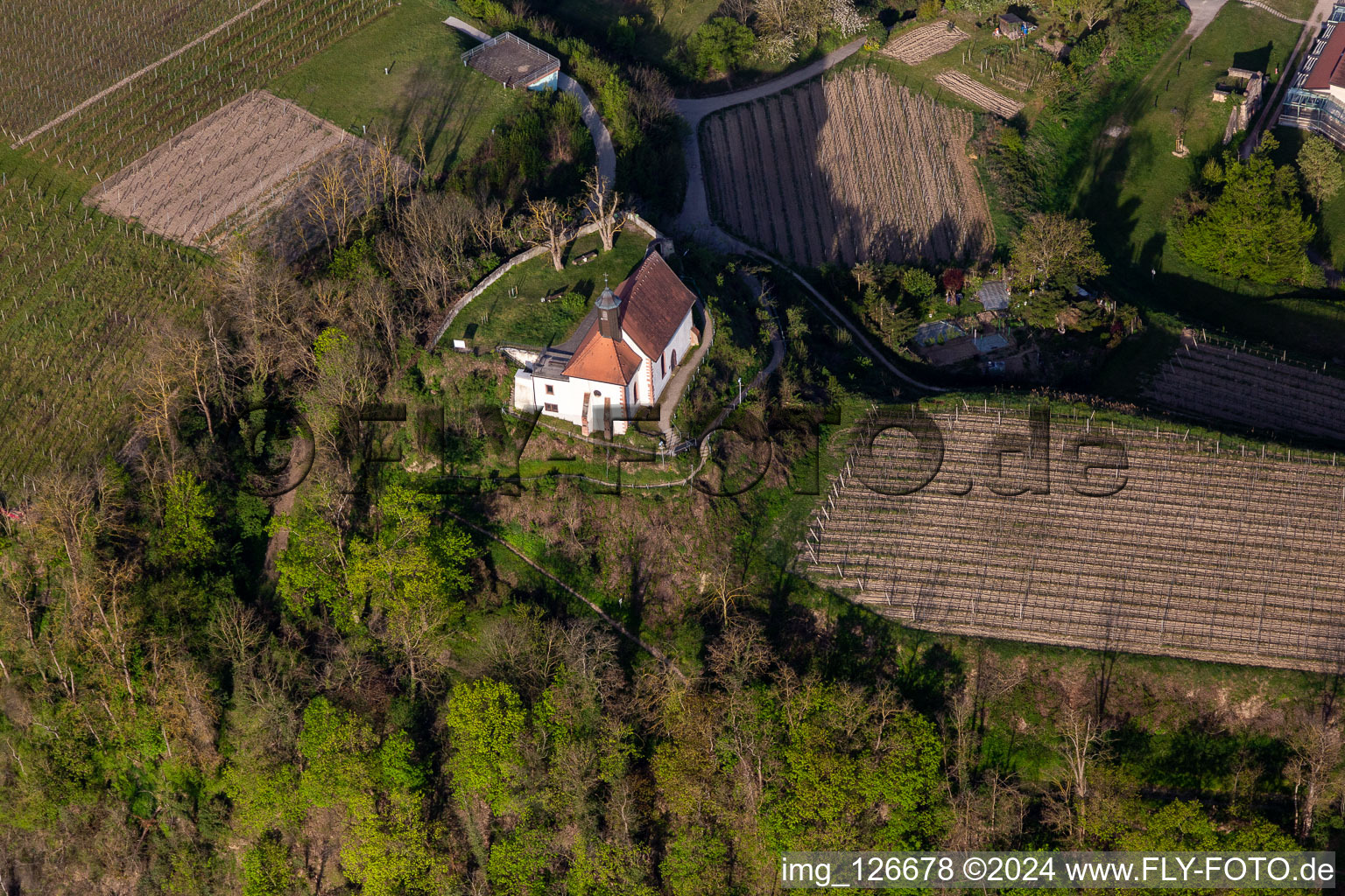 Churches building the chapel Michaelskapelle in Riegel am Kaiserstuhl in the state Baden-Wuerttemberg, Germany