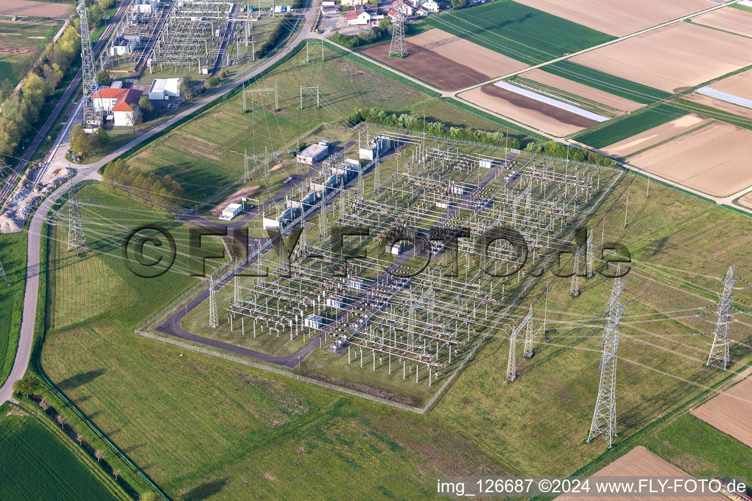 Substation in Eichstetten am Kaiserstuhl in the state Baden-Wuerttemberg, Germany