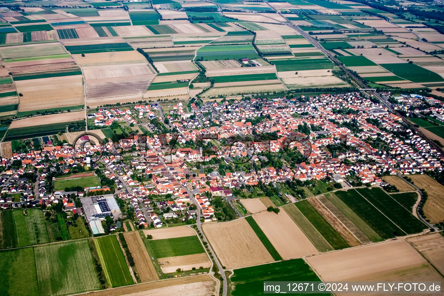 Location view in the district Böhl in Böhl-Iggelheim in the state Rhineland-Palatinate, Germany