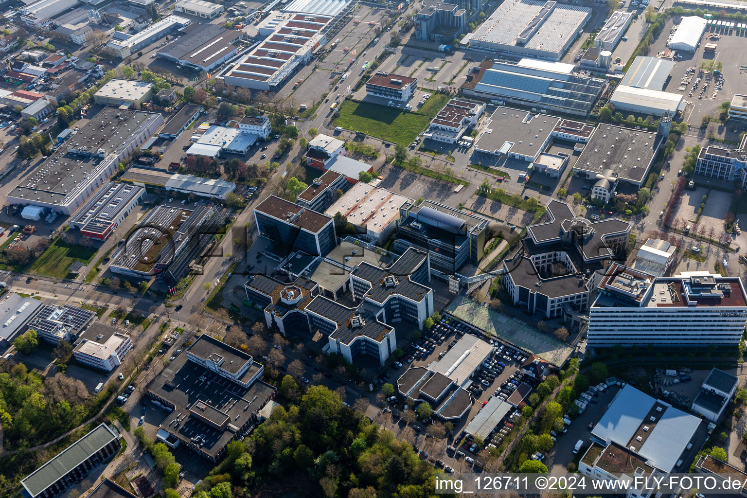 Industrial estate and company settlement Haid with mit Premium Automobile Freiburg GmbH - Jaguar Contractor in Freiburg im Breisgau in the state Baden-Wurttemberg, Germany