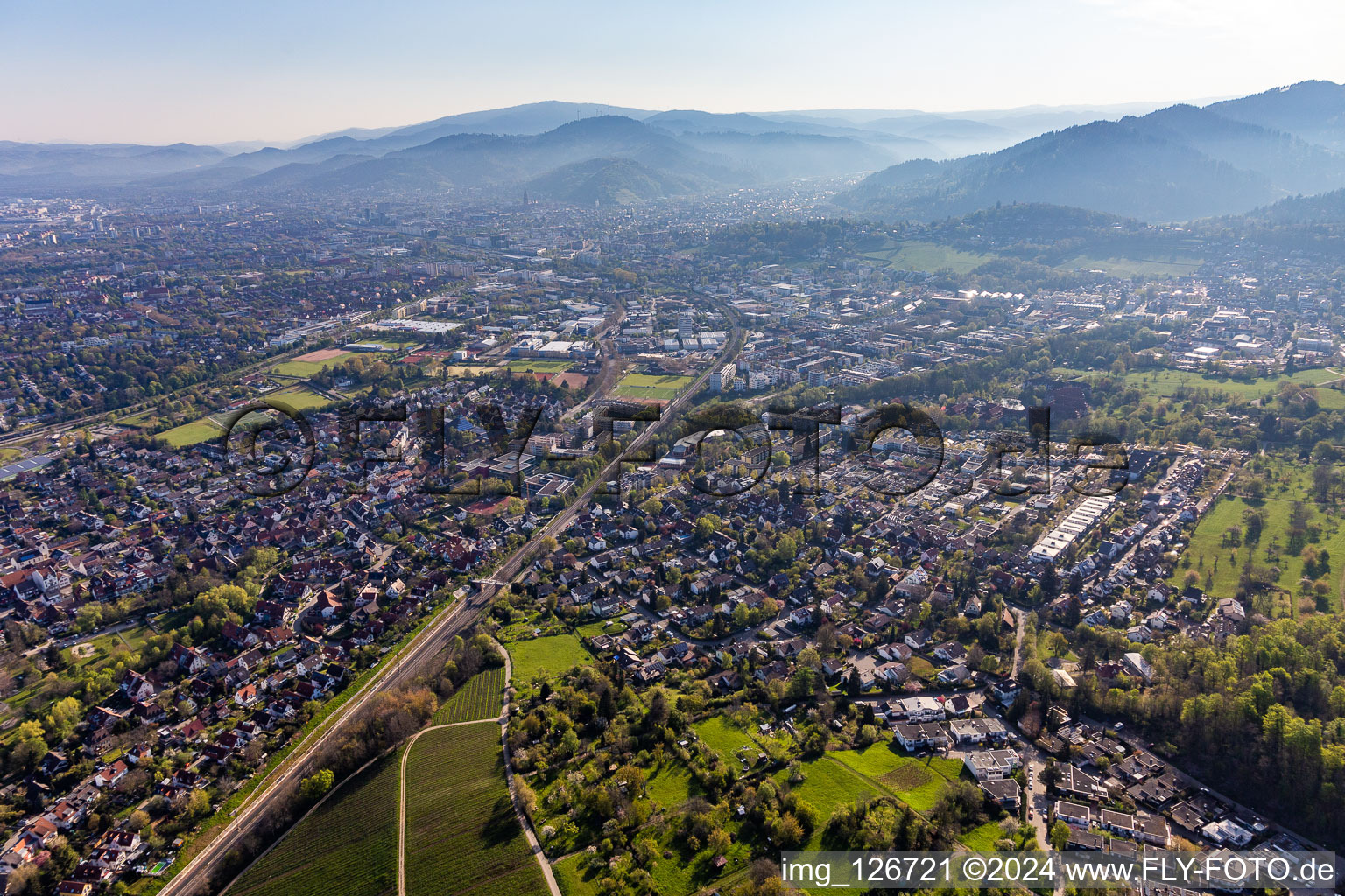 St. Georgen in the district Bifänge in Freiburg im Breisgau in the state Baden-Wuerttemberg, Germany