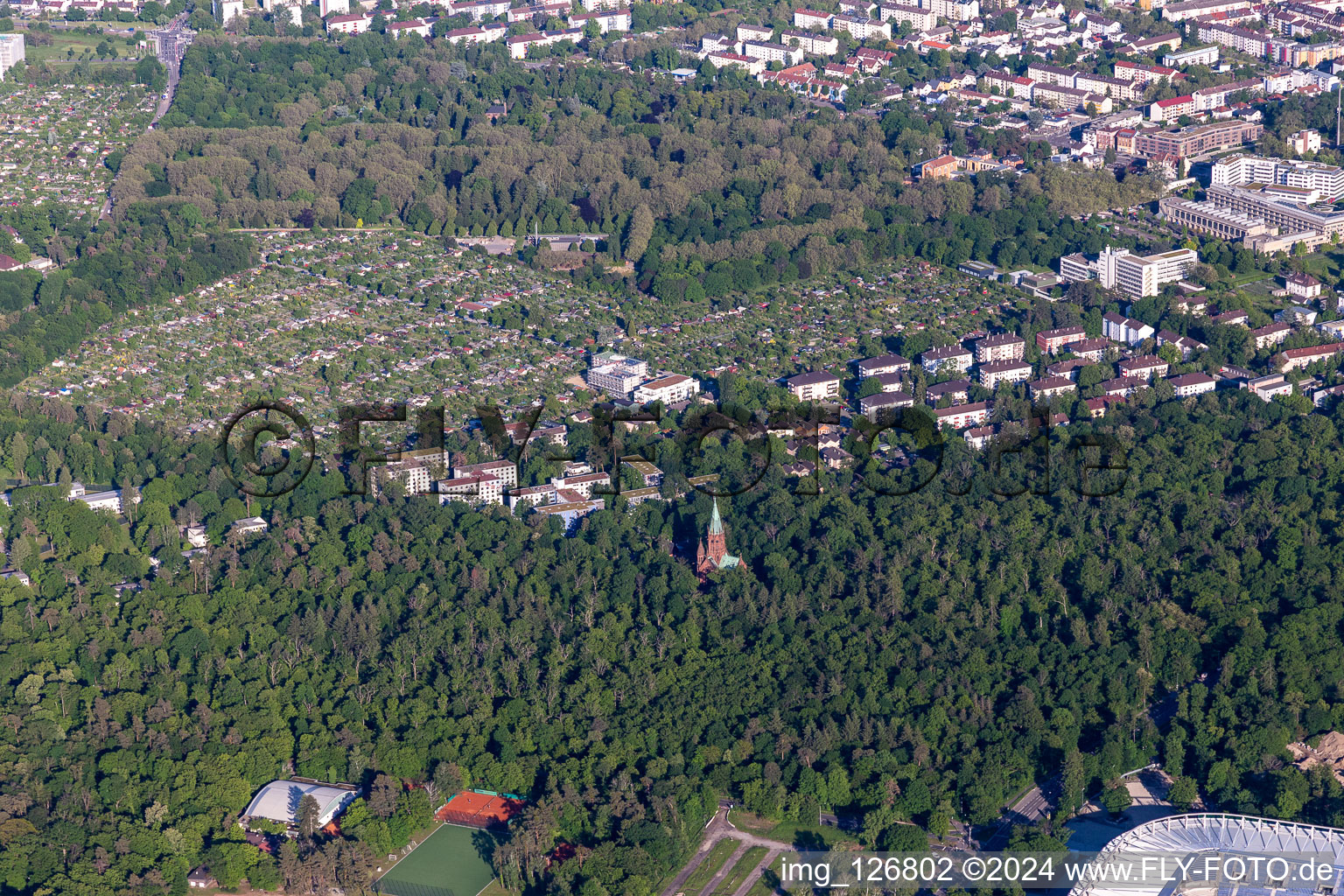 Allotment Association Hagsfelder Allee eV in the district Oststadt in Karlsruhe in the state Baden-Wuerttemberg, Germany