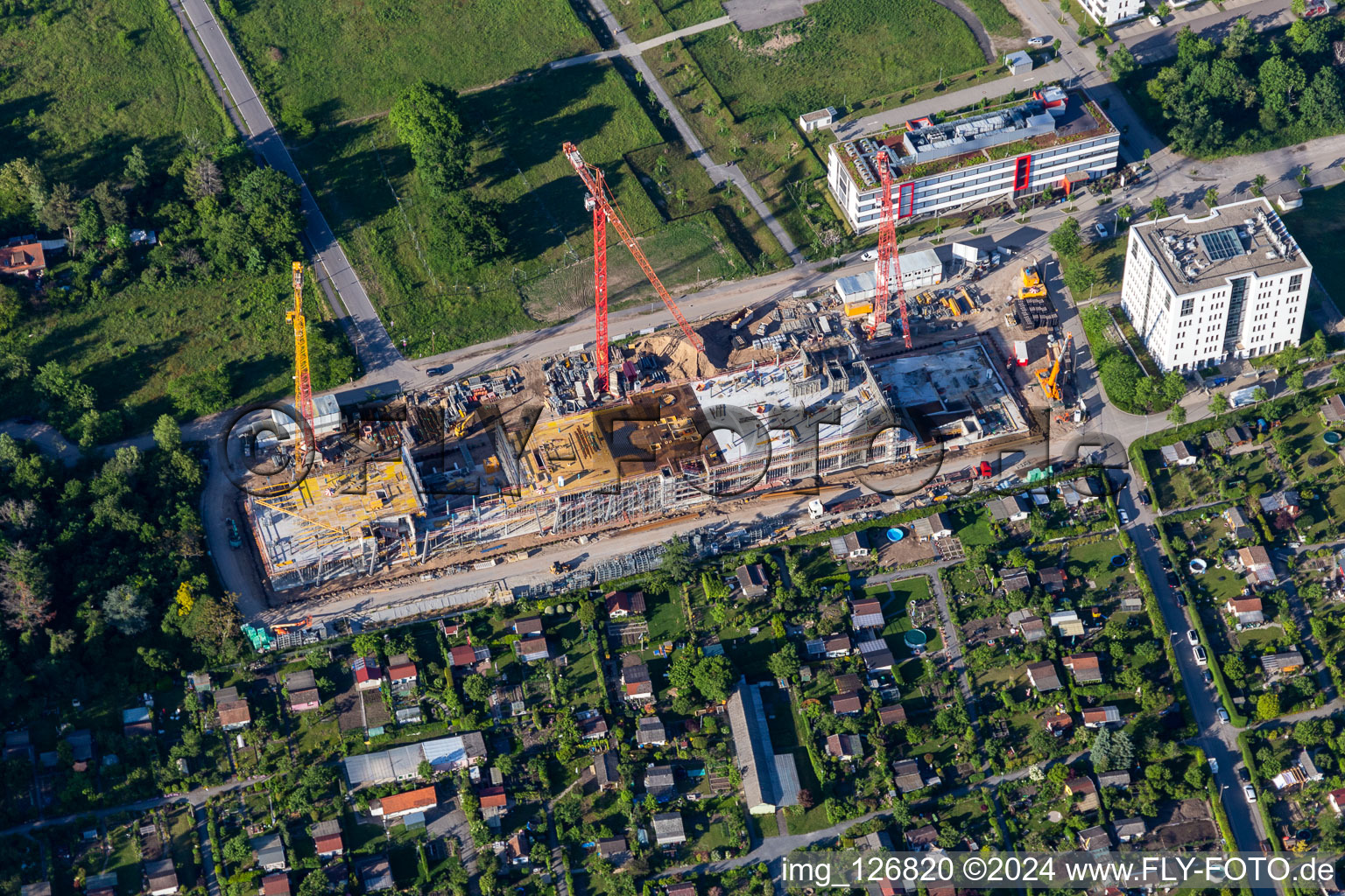 Construction site for the new building of a research building of Vector Informatik GmbH in the Emmy-Noether-Street in the technology-park Karlsruhe