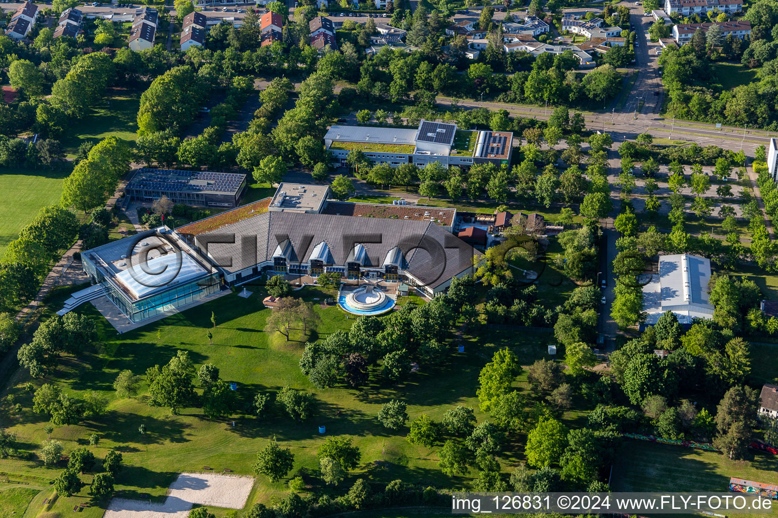 Karlsuhe fan pool in the district Hagsfeld in Karlsruhe in the state Baden-Wuerttemberg, Germany