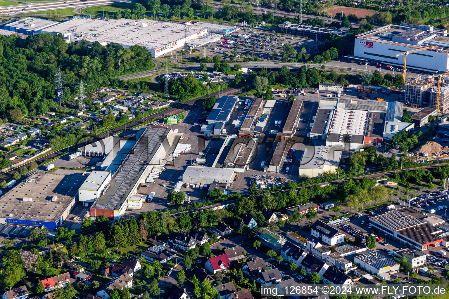 Wholesale market in the district Rintheim in Karlsruhe in the state Baden-Wuerttemberg, Germany