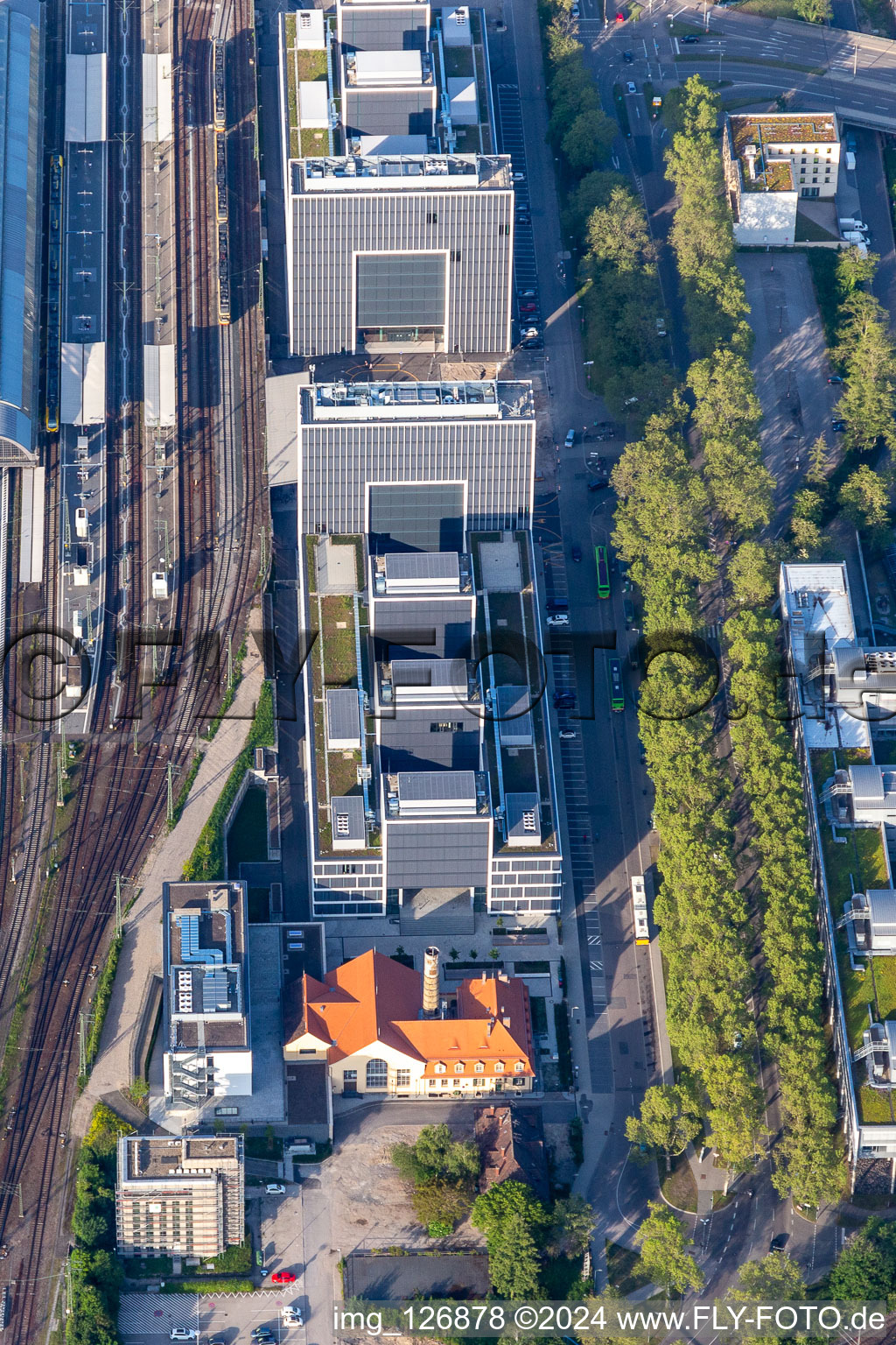 Office building of the DB Training, Learning & Consulting, Trainingszentrum on Central Station in Karlsruhe in the state Baden-Wuerttemberg, Germany