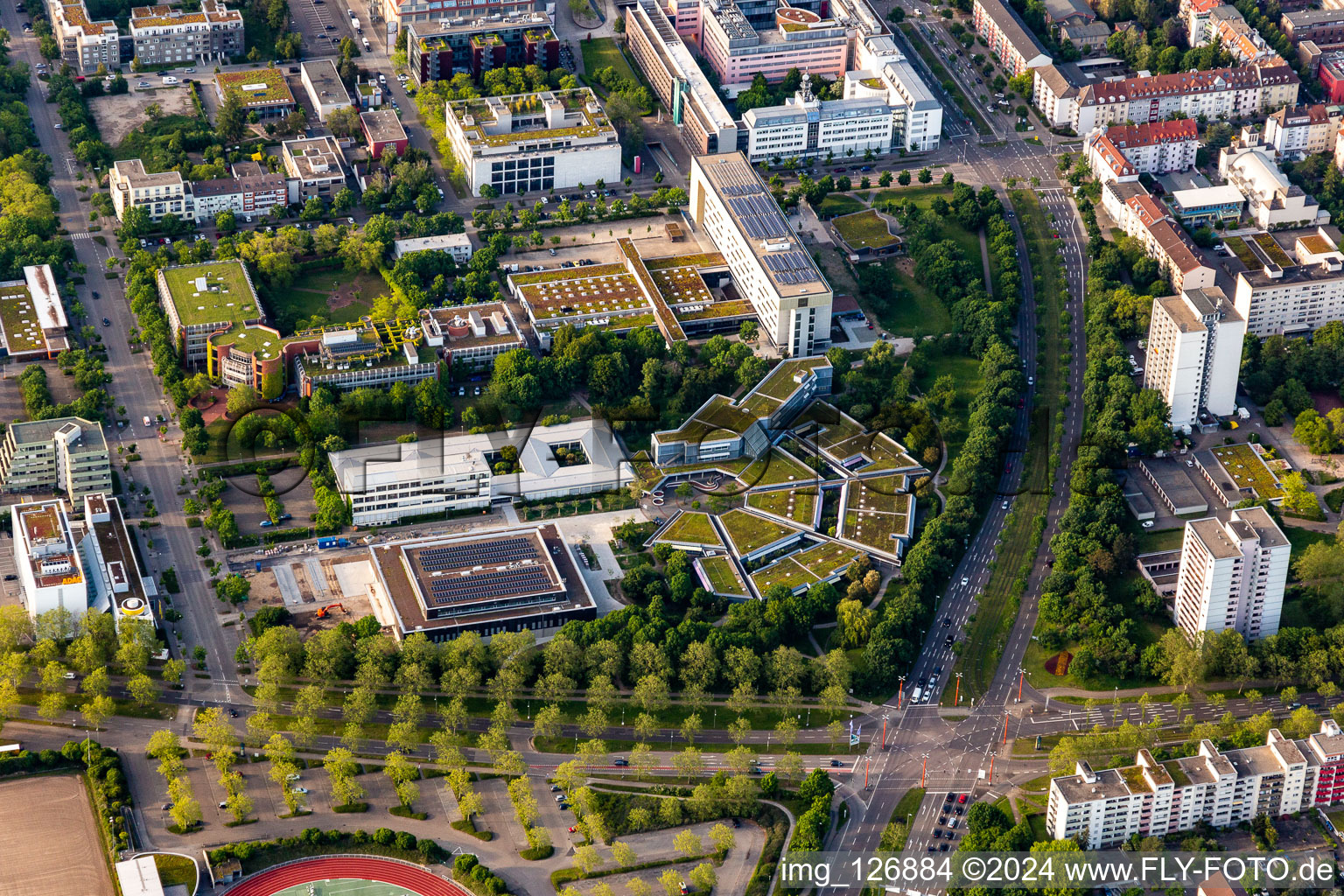 Elisabeth Selbert School in the district Südweststadt in Karlsruhe in the state Baden-Wuerttemberg, Germany