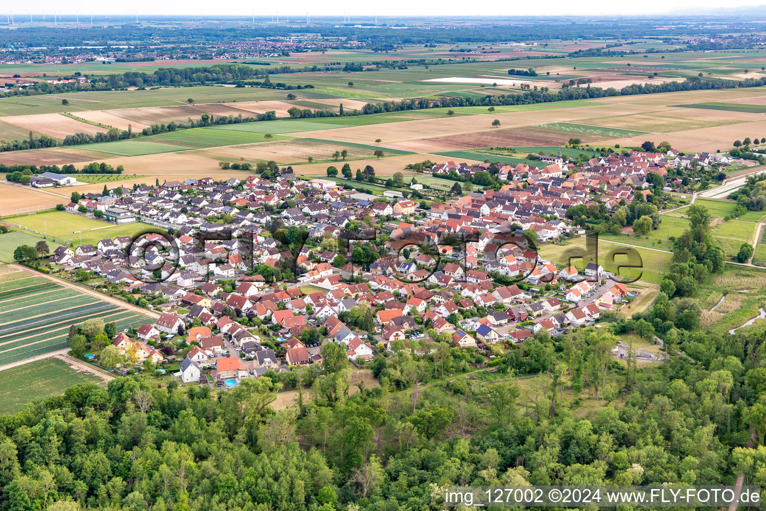 Freisbach in the state Rhineland-Palatinate, Germany from the drone perspective