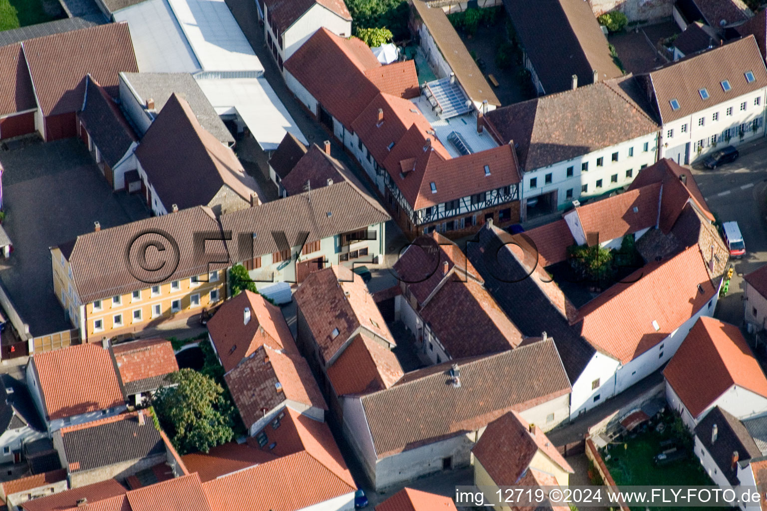 Aerial photograpy of Großkarlbach in the state Rhineland-Palatinate, Germany