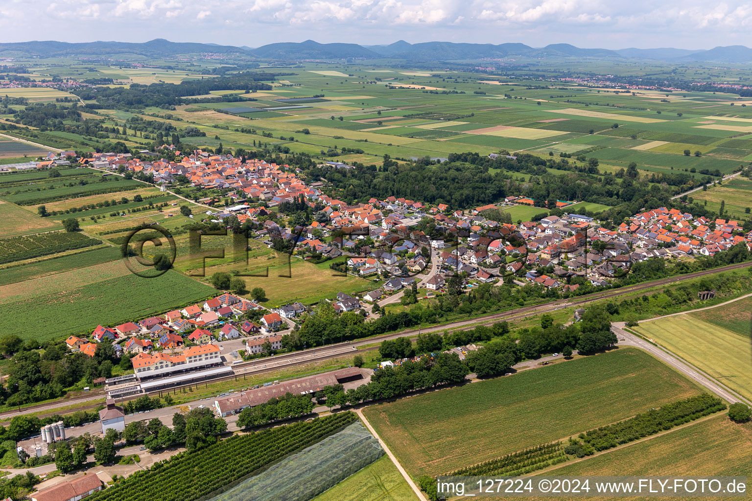 Winden in the state Rhineland-Palatinate, Germany from the drone perspective