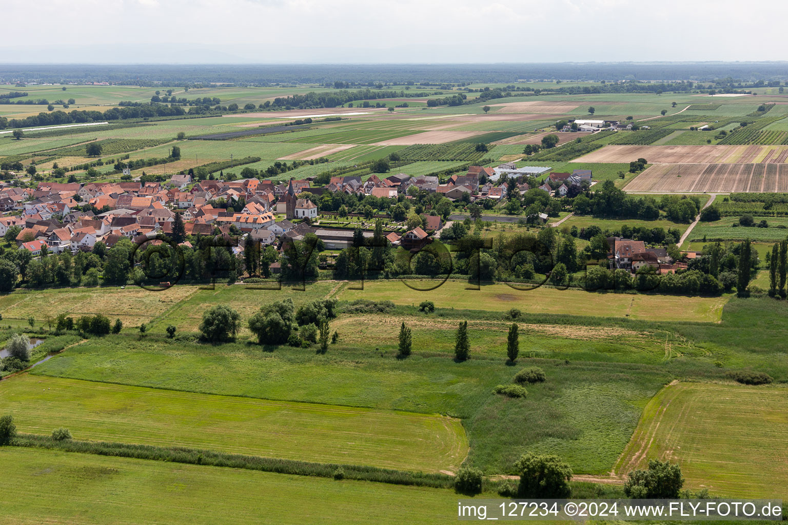 Winden in the state Rhineland-Palatinate, Germany from a drone