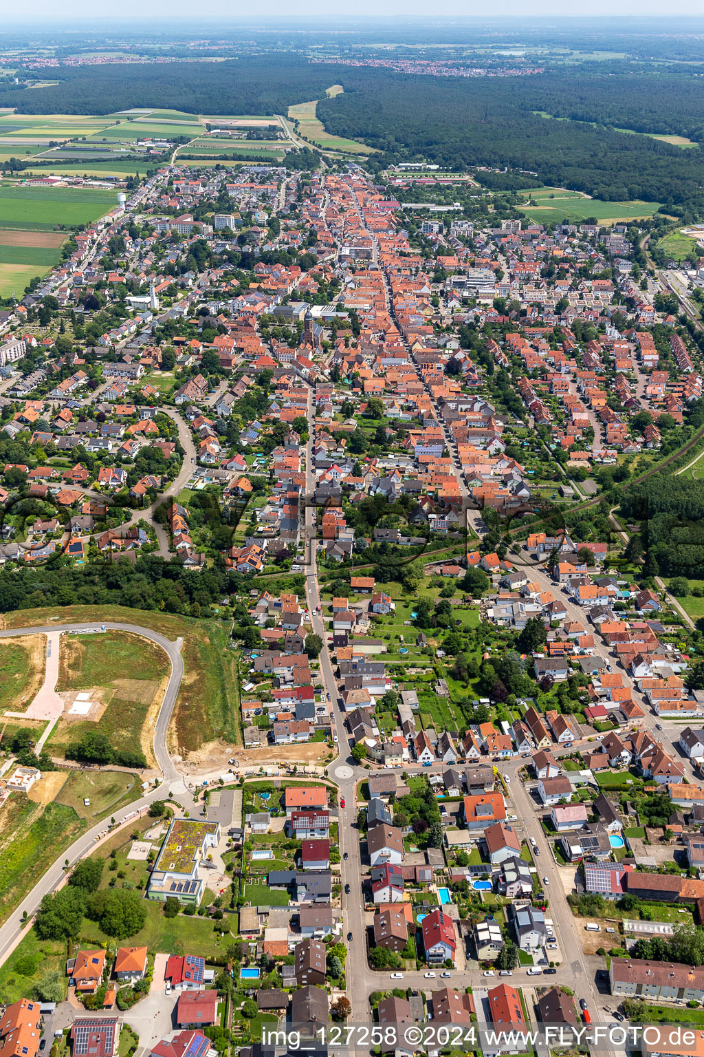 Kandel in the state Rhineland-Palatinate, Germany out of the air