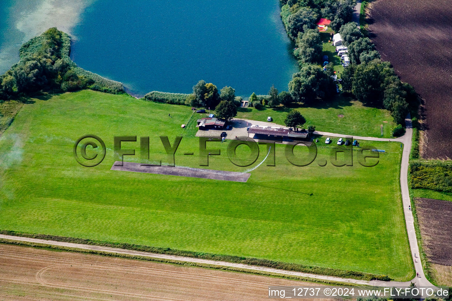 Model airfield in Altlußheim in the state Baden-Wuerttemberg, Germany